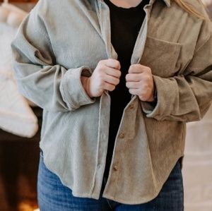 BRAND NEW Corduroy Shacket Top